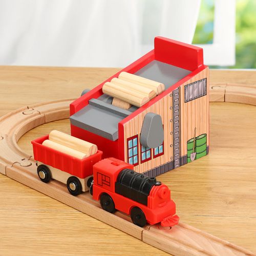 Rails De Train En Bois Éducatifs Pour Enfants, Accessoires De Scène, Jouets De Train, Rails De Train En Bois, Moulin À Bois, Jouets De Voiture Pour Enfants