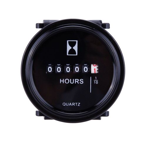 Compteur D'Heure Mécanique Pour Moteur De Bateau Marin, Jauge Ronde Étanche De 2 Pouces, Camion De Moto, Compteur D'Heure Mécanique, 1 Pièce, 12v 24v 36v