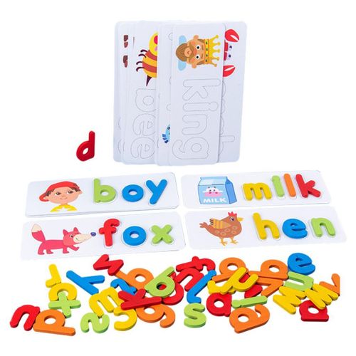 Jeu De Puzzle D'Orthographe De Mots, Alphabet, Vocabulaire Abc, Lettres Assorties, Pour Les Tout-Petits De La Maternelle, À La Maison