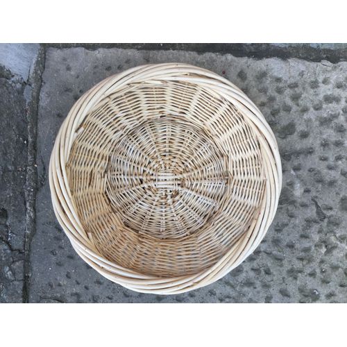 Corbeille Ronde En Osier Couleur Naturel Diamètre 35 Cm