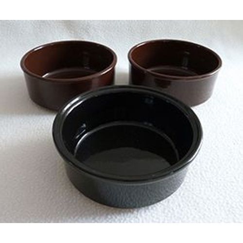 3 Ramequins Marron & Noir