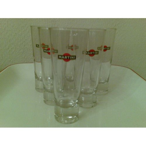 Lot De 6 Verres Martini