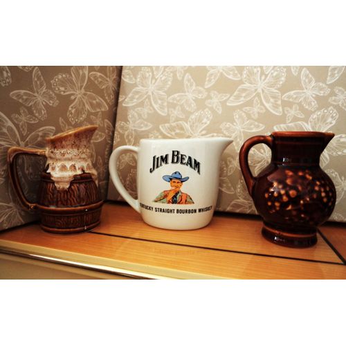Lot De 2 Pichets À Vin Ou Eau Et 1 Broc À Whisky Ou Bourbon Jim Beam Ou Carafe
