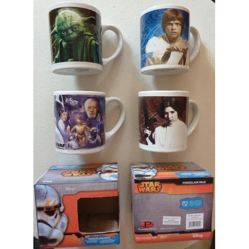 Lot 4 Mini Mug Star Wars Céramique Disney