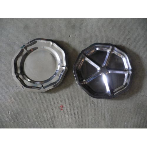 2 Plats De Service Inox Ronds