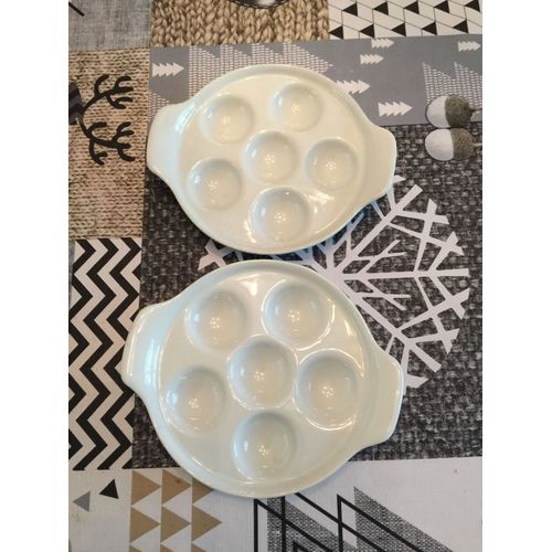 Lot De 2 Plats A 6 Coquilles A Escargots Four Tradition