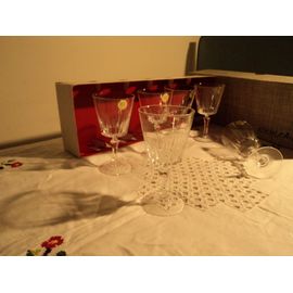 Six Verres À Pied Cristal D'arques
