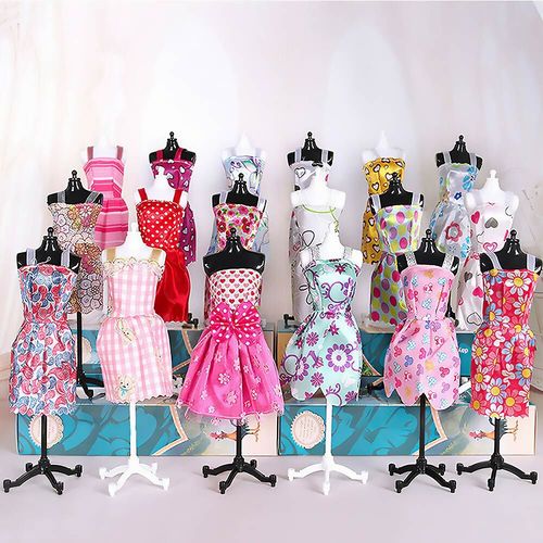 Ensemble De Vêtements Et Robes Pour Poupée Barbie, Accessoires De Mode, Robe De Soirée, Talons Hauts, Chaussures, Sac, Collier, Manteau, Cintre, Jouet Pour Fille, Cadeau
