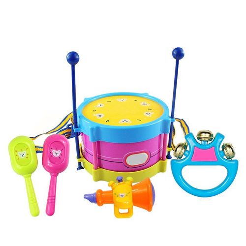 Trompette À Tambour, 5 Pièces, Instruments De Musique À Percussion, Ensemble De Bandes, Jouet Éducatif Pour Enfants, Cadeau De Noël