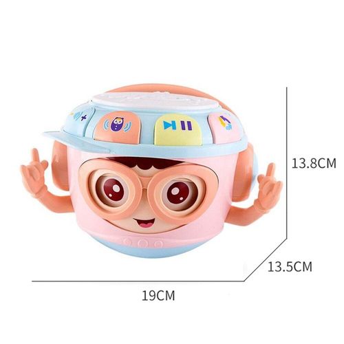Hochet De Lit Pour Bébé, Clochette, Jouet, Musique De Dessin Animé, Tambour À Main, Avec Led, Jouet Éducatif D'Apprentissage Précoce