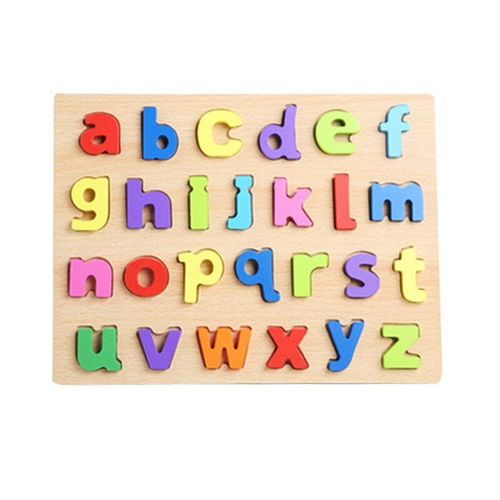 Jouets Éducatifs Pour Enfants, Planche De Bois Alphabet, Puzzle Éducatif Montessori, Dessins Animés 3d, Lettres Colorées