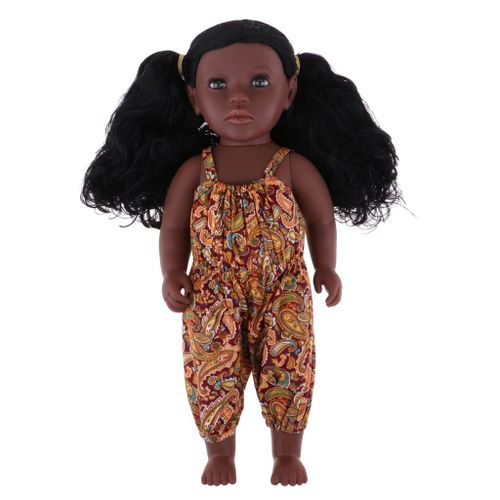 Poupée En Vinyle Pour Bébé Fille, 43cm, Nouveau-Né Africain, Jouet, Cadeau Pour Enfants
