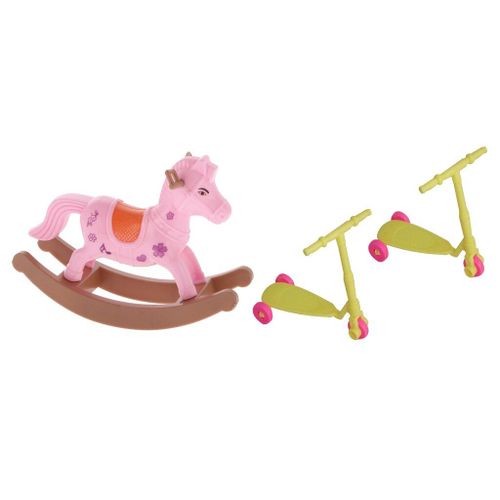 Lit Berceau + Poussette, Jouet Pour Maison De Poupée, Chambre De Bébé, 1/6