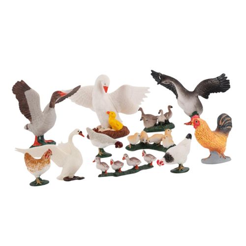 11x Ferme De Volaille Modèle Animal Poulet Volaille Canard D'Oie Coq Ensemble Pour Enfants, Cadeau D'Anniversaire Décoration De Fête De Noël