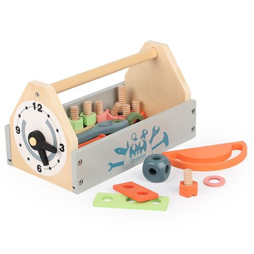 Bloc De Vis En Bois Pour Bébé, Jouet De Bricolage, Moteur Fin Manipulateur Pour Garçons Et Filles