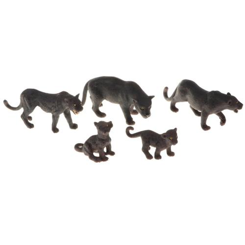 Figurines De Léopard Noir, Modèle Animal, Jouet Pour Enfants, Collection