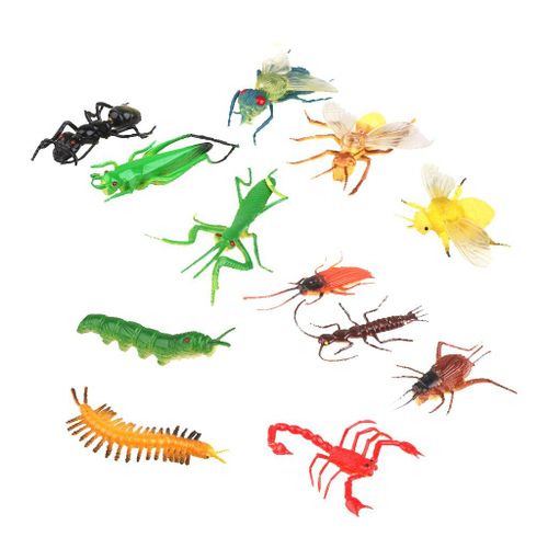 Figurines D'Insecte En Plastique, 12 Pièces, Jouets Animaux Éducatifs, Insecte, Fourmi, Abeille