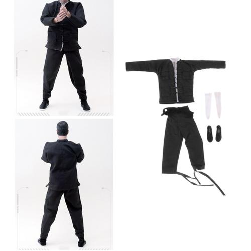 Costume De 12 Pouces Pour Homme, Échelle 1:6, Bruce, Kongfu Chinois, Costume Tang Pour Figurine De Soldat, Accessoires