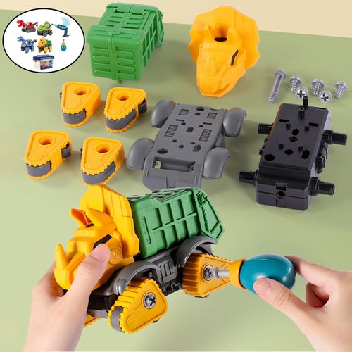 Ensemble De Jouets Éducatifs Pour Enfants, Assemblage Et Démontage De Dinosaures, Camion D'Ingénierie, Puzzle De Construction, Développement Précoce