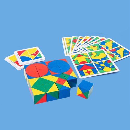 Blocs De Construction En Cubes, Puzzle Poli En Douceur 3d Éducatif Pour Les Mains, Capacité Pratique, Espace De Réflexion, Cultiver La Patience Pour Bébé, 16 Pièces