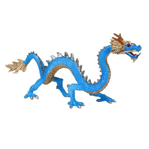 Jouet Dragon Chinois Pour Enfants, Décoration De La Maison, Modèle De Simulation, Figurines Sûres, Jouets Pour Enfants (Bleu)