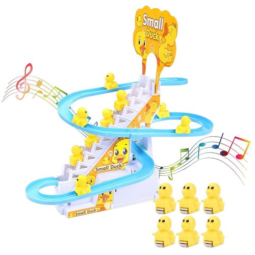 Jouet D'Escalade De Canard, Piste De Montagnes Russes, Flash Musical Électrique, Jouets Puzzle Pour Enfants, 6 Pièces