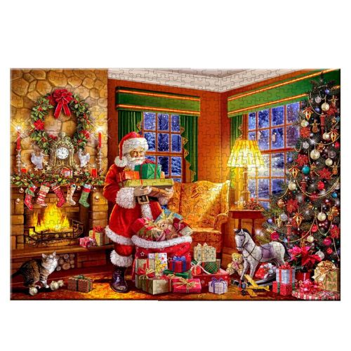 Puzzle En Bois Pour Enfants, 70cm, 1000 Pièces, Thème De Noël, Puzzle, Entraînement Logique, Jouets Éducatifs Pour Garçons, Naturel