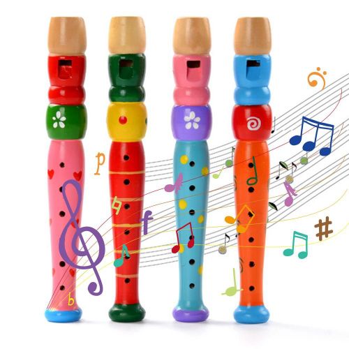 Instrument Piccolo En Bois Pour Enfants, Clarinette 6 Trous, Jouet Éducatif Musical, 1 Pièce
