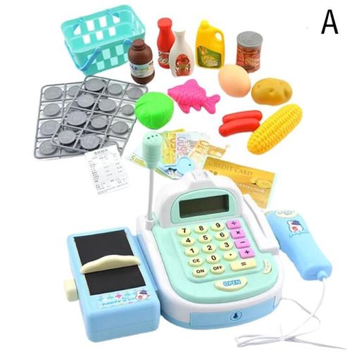 Caisse Enregistreuse Pour Enfants, Jouet De Simulation De Maison, Caisse Enregistreuse, Supermarché, Cadeau Pour Filles Et Garçons Âgés De 3 À 6 Ans, Cas B5c1