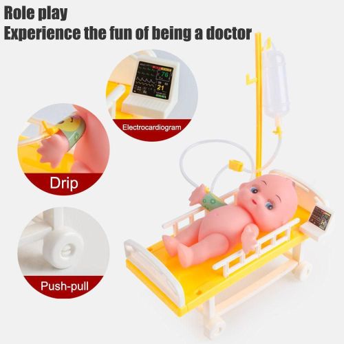 Trousse De Médecin Pour Enfants, Jouet De Déguisement, Jeu De Rôle Pour Enfants, Kit Médical, Kit D'Infirmière Stéthoscope, Boîte De Rangement