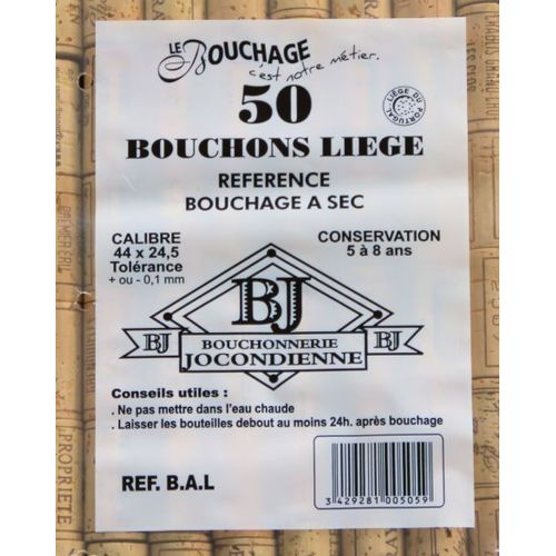 Bouchon Cylindrique Altec Liège Pour Vin - 5 À 8 Ans - X50 - 44x24 Mm