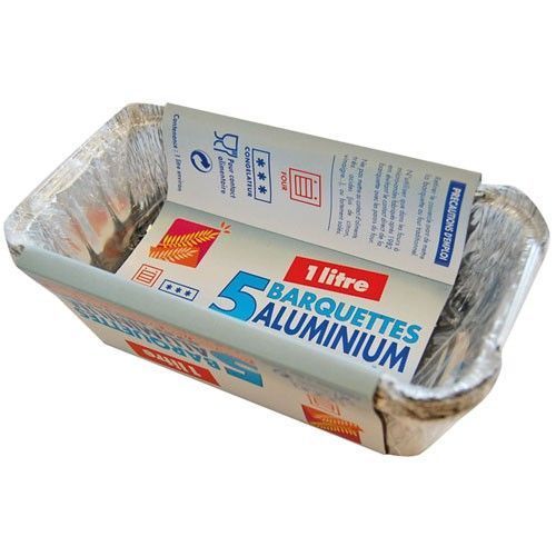 Barquette En Aluminium Avec Couvercle X5 - 1 L