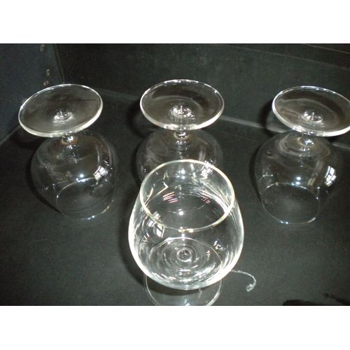 4 Verres À Cognac En Cristal