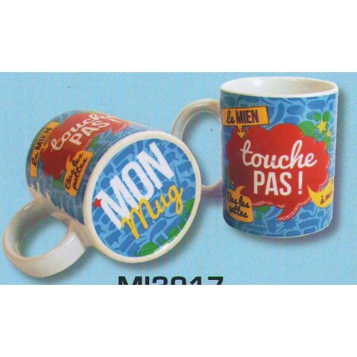 Mug Comics Sérigraphié  Touche Pas Mon Mug