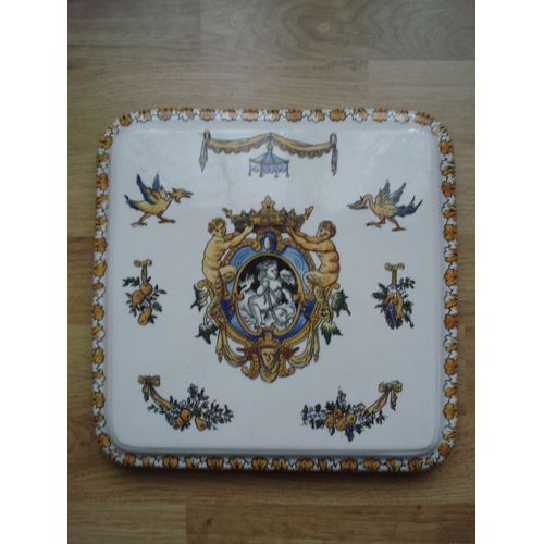 Dessous De Plat Faience De Gien - Modele Renaissance Blanc