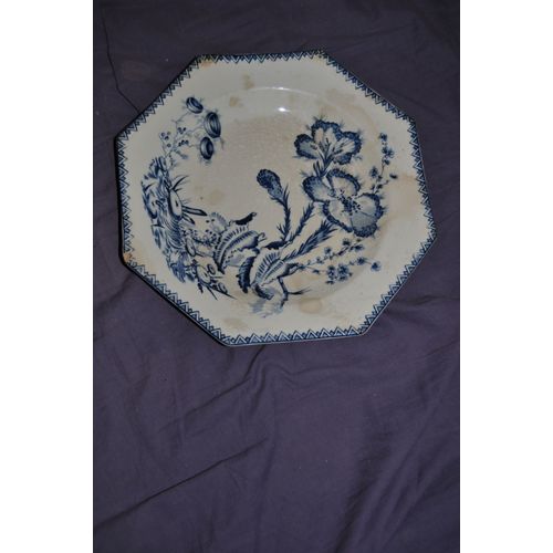 Assiette Ancienne Octogonale  Indienne Be