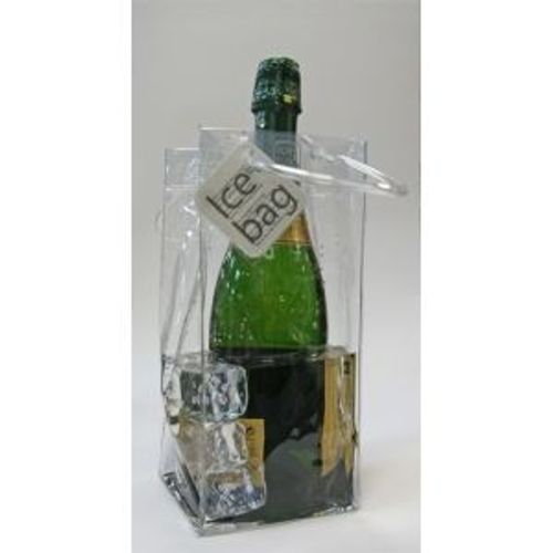 Sac/Seau À Glaçons Réutilisable En Pvc - Pour Bouteille - Couleur Transparent