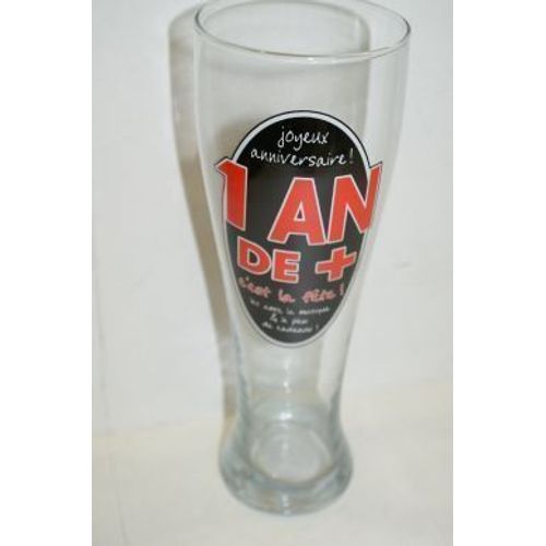 Verre 23 Cm Serigrphiee  Le Verre Des 1 An De Plus