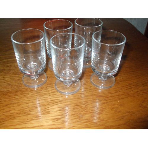 6 Verres À Liqueur Sur Pieds