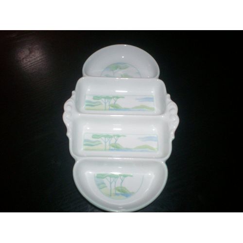 Plateau A Biscuits Aperitif En Porcelaine