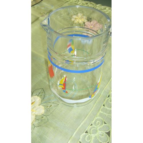 Pichet 1,50 L Verre Et Jolies Couleurs