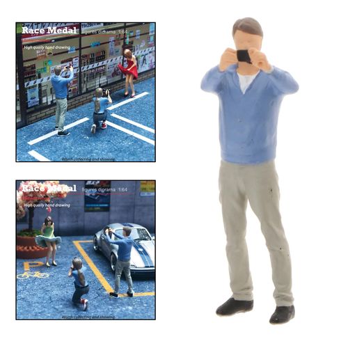 Personnage De Scène Miniature Pour Homme, Figurine D'Action Pour Diorama, Mise En Page Du Train, Ensemble De Bricolage À L'Échelle 1/64