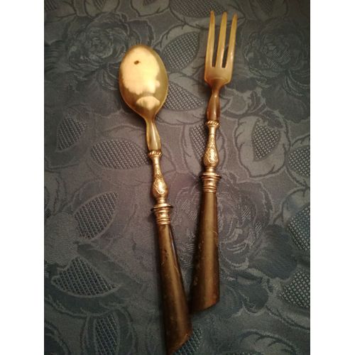 Anciens Couverts À Salade Corne