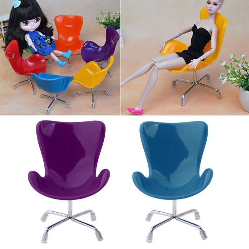 Chaise Pivotante En Forme De Cygne, 2 Pièces, Pour Maison De Poupée 1:6, Pour Blythe, Pour 1/6 Bjd, Pour Figurines D'Action De 12 Pouces, Mini Modèle Réaliste