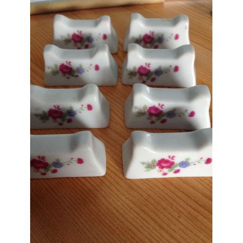 Lot De 8 Porte Couteau Fleuris