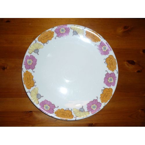 4 Assiettes Creuses + 1 Assiette Plate Véritable Porcelaine Made In Italy Marque L