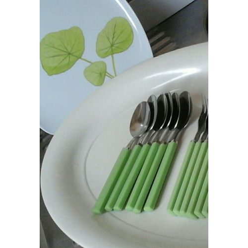 Service À Pique-Nique Blanc/Vert