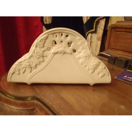 Porte Serviettes De Table En Porcelaine Blanche