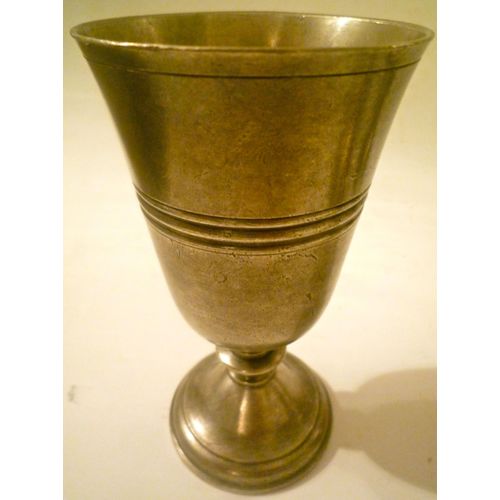 6 Golbelets Ou Timbales  Verres En Étain De Paris