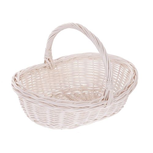 Panier Gondole Ovale Des Courses En Osier Naturel